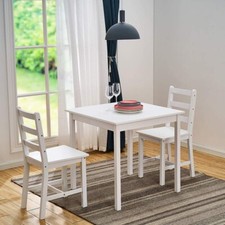 Small white wooden dining - small,