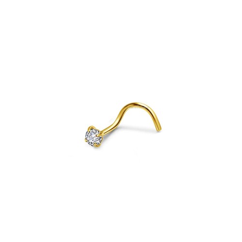 Gold nose stud zircon claw - gold,