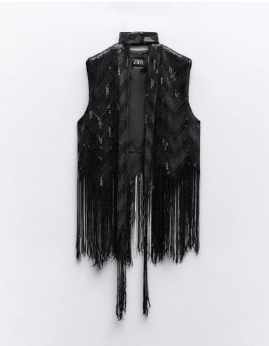 Zara sequinned waistcoat with - sequinned,