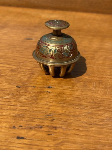 Vintage indian brass enamel - indian,