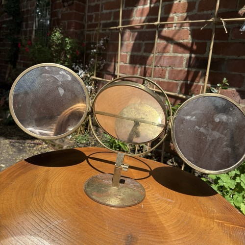Vintage brass trifold vanity - vintage,