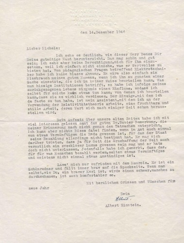 Albert einstein signed letter - albert,