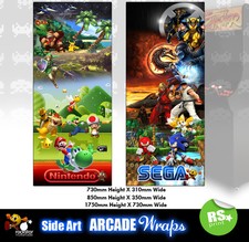 Multigame 3  Arcade Side Artwork Stickers Graphics  / Laminated All Sizes  