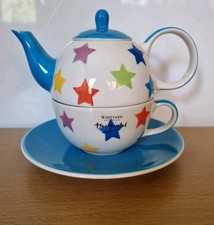 Whittard of Chelsea Tea Set for One - Teapot Tea Cup & Saucer