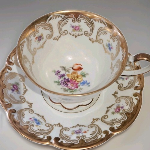 Vintage teacup sauser german - vintage,