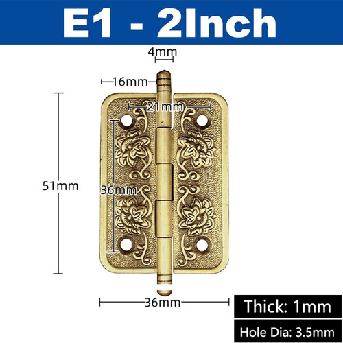 Brass door butt hinge - butt,