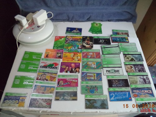 Phone cards x46 various - bt,