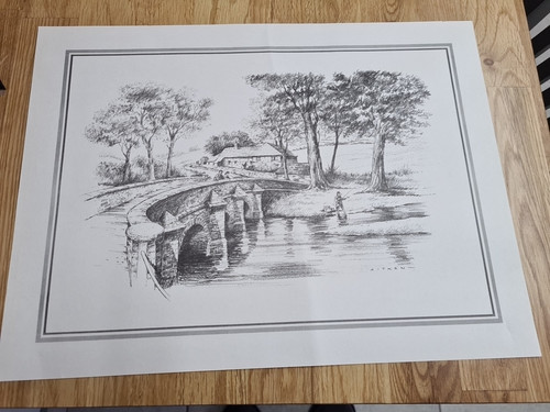 Fishing scene print - fishing,