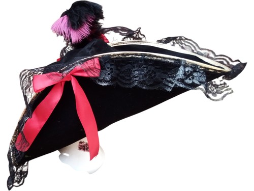Vintage tricorn hat black - vintage,