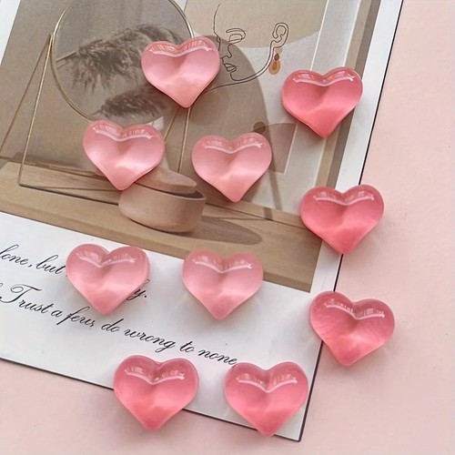 10pcs heart resin - 10pcs,