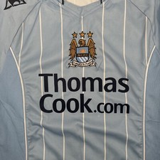 Rare Original Manchester City 2007/2008 Home Football Shirt Long Sleeve Mens XS