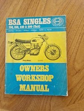 Haynes BSA Singles 250 350 440 500 1958 to 1972 Owners Manual by Terry Davey