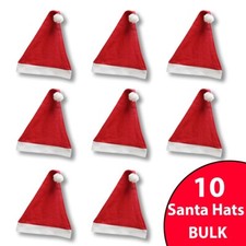 10 Pack Xmas Hats Christmas