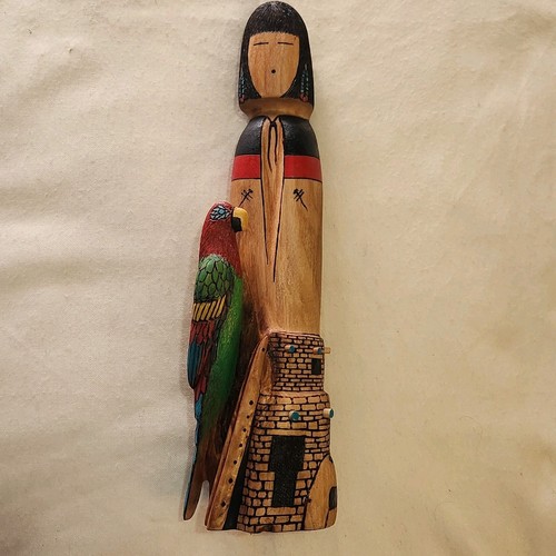 Shalako wood carving - carving, zuni
