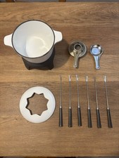 Cast Iron Enamel Fondue set