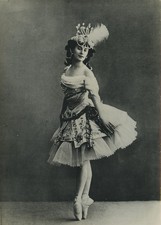 France Classic Dance Ballet Dancer Anna Pavlova Old Photo 1909