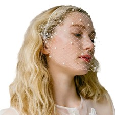 Beadwork Pearl Bridal Veil