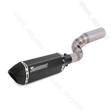 Exhaust Mid Pipe Black Muffler