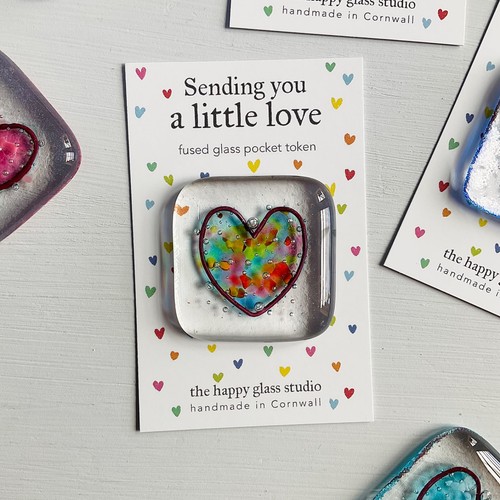 Genuine glass heart pocket - genuine,