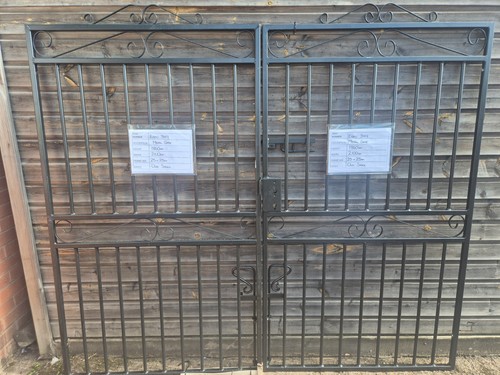 Scroll top metal estate gates - metal,