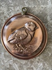 Vintage Copper Bird Jello Mold