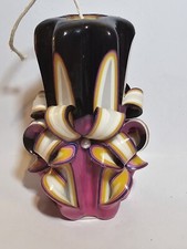 hand carved candle 13 cm