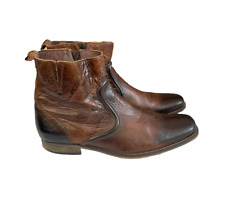 NUSHU de Sorbetti Men's Brown 2 Tone Leather Chelsea Boots Shoes Size 11 / 45