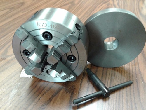 Jaw lathe chuck w - 4-jaw,