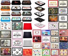 Large Wooden Soft Padded Lap Tray Cushioned Bean Bag Breakfast Laptop Food TV   