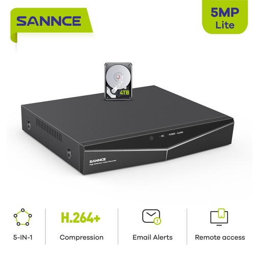 Sannce 8ch 5mp lite - 8ch,
