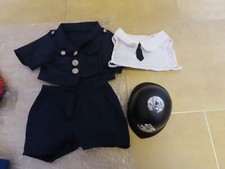 ORIGINAL BEAR FACTORY (BUILD A BEAR) OUTFIT - POLICEMAN LONDON BOBBY HARD HELMET
