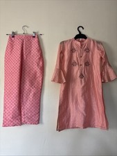 Girls Shalwar-Kameez Set Pink Peach Size 26 / 65cm Approx 6 Years