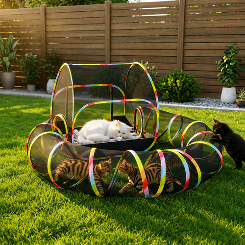 Outside cat playpen pet - cat,