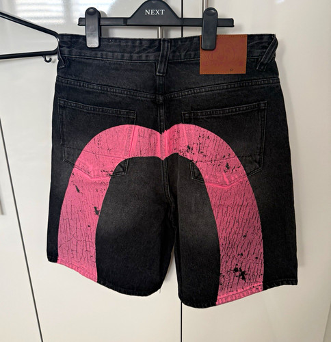 Evisu men black denim - black,