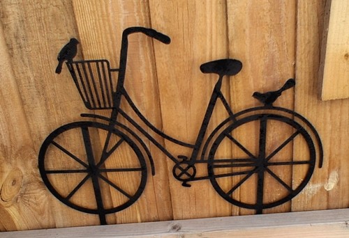 Bicycle ornament metal - bicycle,