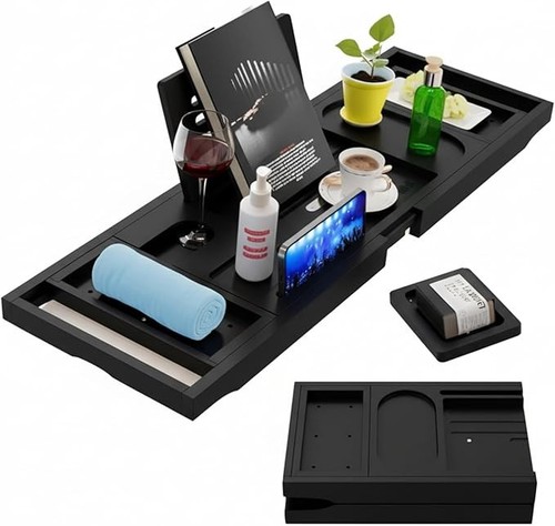 Bamboo bathtub caddy tray - caddy,