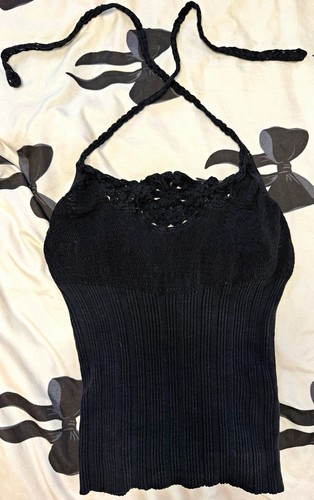 Celine black halter - celine, neck