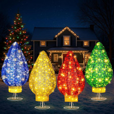 Giant Christmas Lighted Lamp
