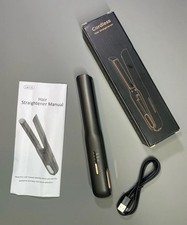 Hair Straightener Mini Curler Travel Ready Cordless Wand Fast Heating Plate 180C