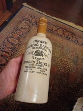 Antique Household Inman Household Ammonia  Stoneware bottle and Stopper