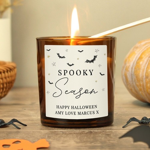 Personalised amber glass jar - glass,