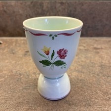 Double Egg Cup Adams Calyx Floral Pastel Blue Goose/Hen/bantam Hand Painted