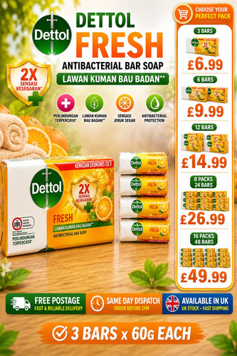 Dettol fresh bar - bar, x60g