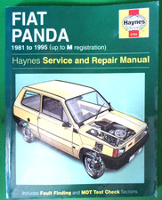 Haynes Workshop Manual Fiat Panda 1981-1995 769cc 903cc 1108cc 4Cyl Petrol
