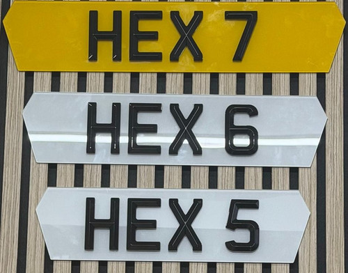 Premium hex number plates - hex, |