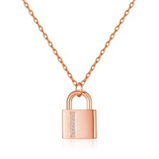 Rose gold plated padlock - gold,