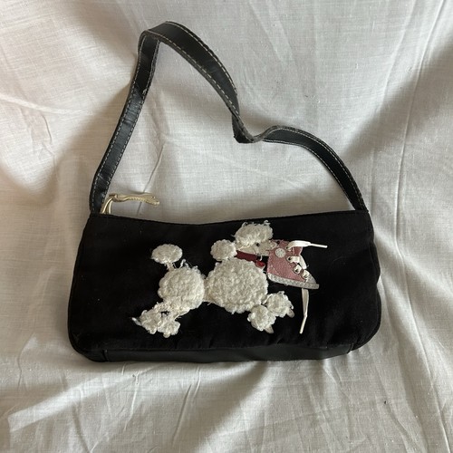 Poodle purse handbag black - handbag,