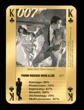 1 x playing card 007 Bonds Gadget James Bond Sean Connery King of Clubs Q65
