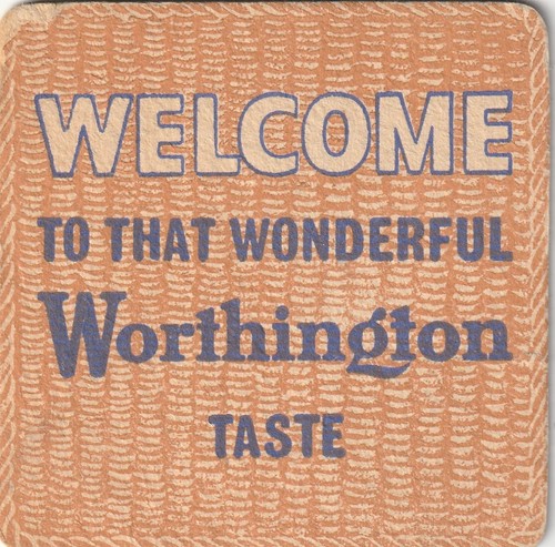 Beer mat worthington brewery - -,