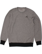 ADIDAS Mens Sweatshirt Jumper Medium Grey Polyester BV64